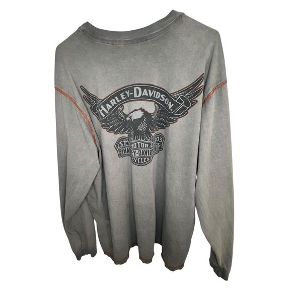 Harley Davidson Vintage Long Sleeve T-Shirt With Eagle Graphic - Picture 5 of 6
